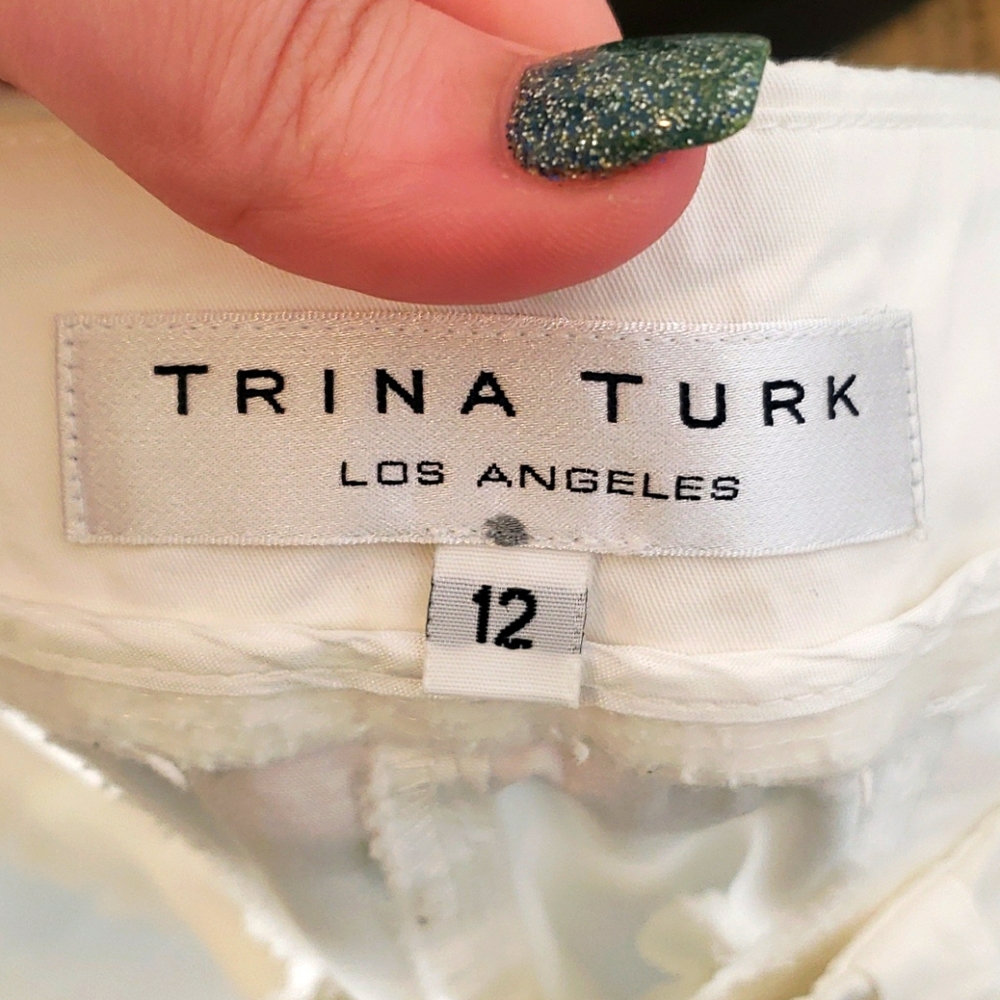 Trina Turk white pants size 12 - Picture 4 of 5